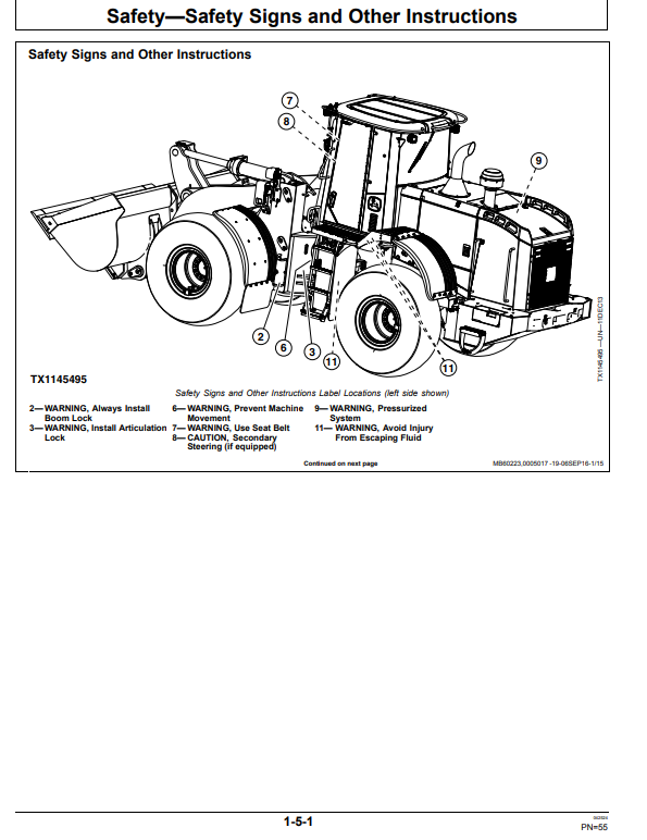 JOHN DEERE 644K 4WD LOADER OPERATOR MANUAL OMT317763