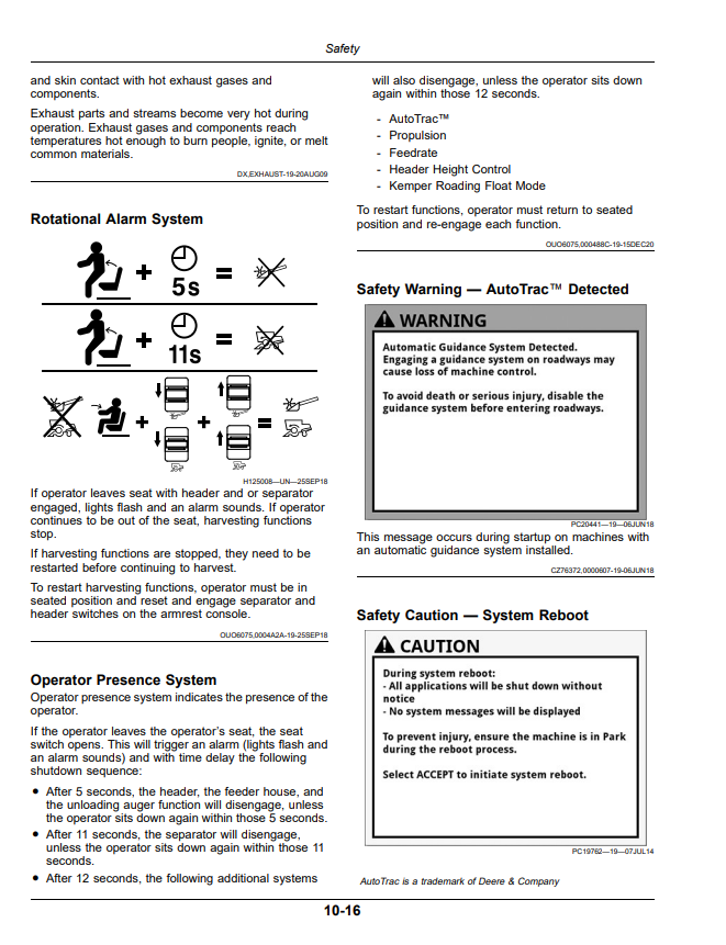 JOHN DEERE 4LZ-13 (S760) GRAIN COMBINE, 4YL-8A (S760) AND 4YL-12 (S760) CORN COMBINE OPERATOR MANUAL OMHXE164282TC