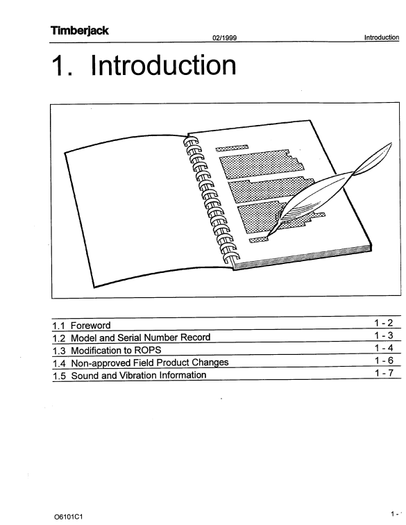 JOHN DEERE TIMBERJACK 610 FORWARDER OPERATOR MANUAL F284065