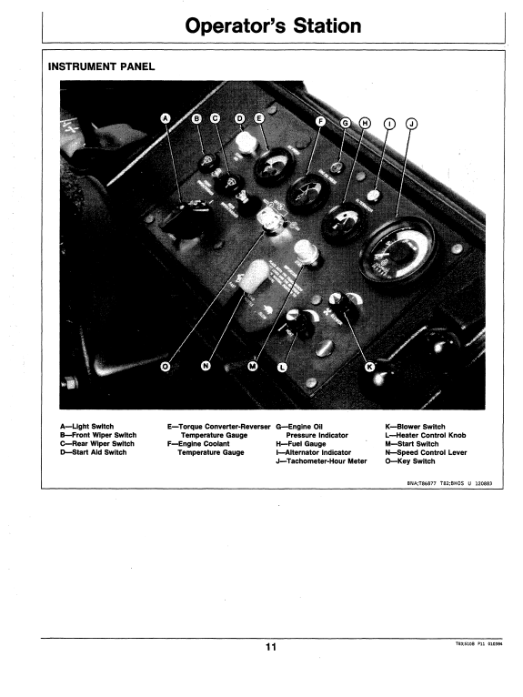 JOHN DEERE 510B BACKHOE LOADER OPERATOR MANUAL OMT79036