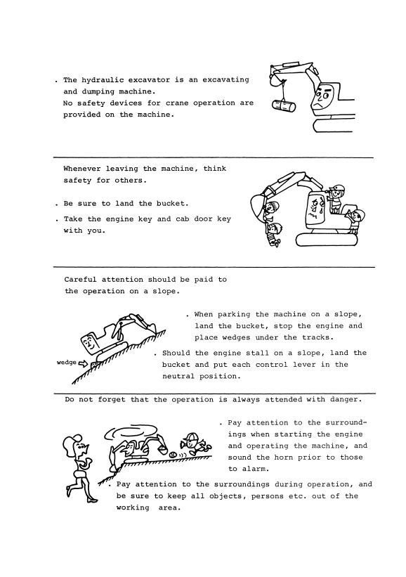 HITACHI UH082 HYDRAULIC EXCAVATOR OPERATOR MANUAL EM16453