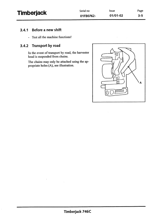 JOHN DEERE 746C HARVESTER HEAD OPERATOR MANUAL F061609