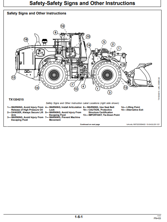 JOHN DEERE 744 P 4WD LOADER OPERATOR MANUAL OMT507397X019