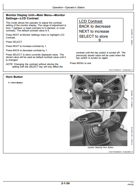 JOHN DEERE 844J LOADER ENGINE 6125HDW03 OPERATOR MANUAL OMT207807