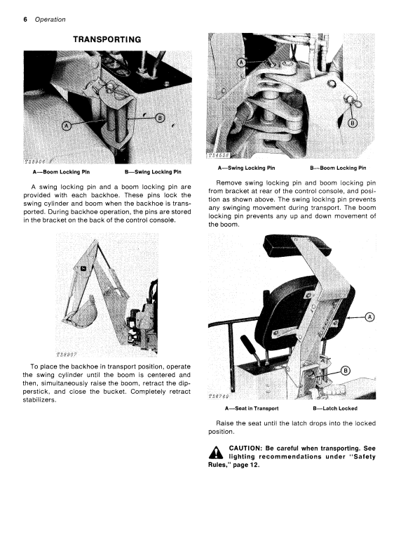 JOHN DEERE 9250 BACKHOE FOR JD350-B AND JD450-B CRAWLER OPERATOR MANUAL OMT40349