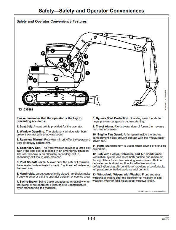JOHN DEERE 85D EXCAVATOR OPERATOR MANUAL OMT239670