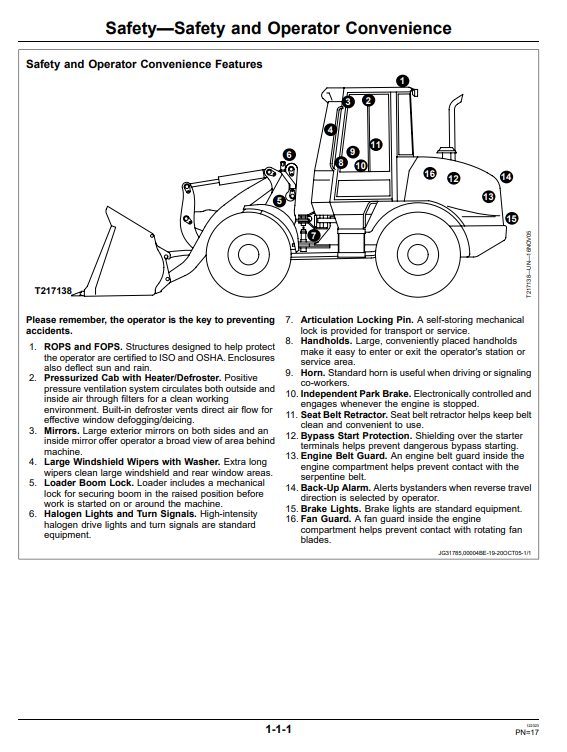 JOHN DEERE 344J 4WD LOADER OPERATOR MANUAL OMT251428