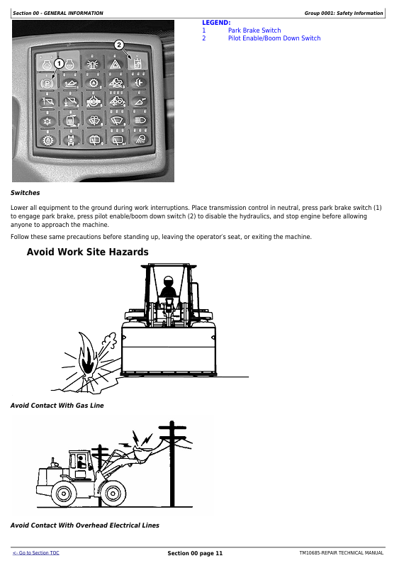 JOHN DEERE 444K WITH ENGINE 4045HDW54 (T3) 4WD LOADER REPAIR TECHNICAL MANUAL TM10685