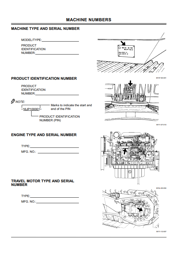 HITACHI ZAXIS 450, 450LC, 450H, 450LCH EXCAVATOR OPERATOR MANUAL EM16J11