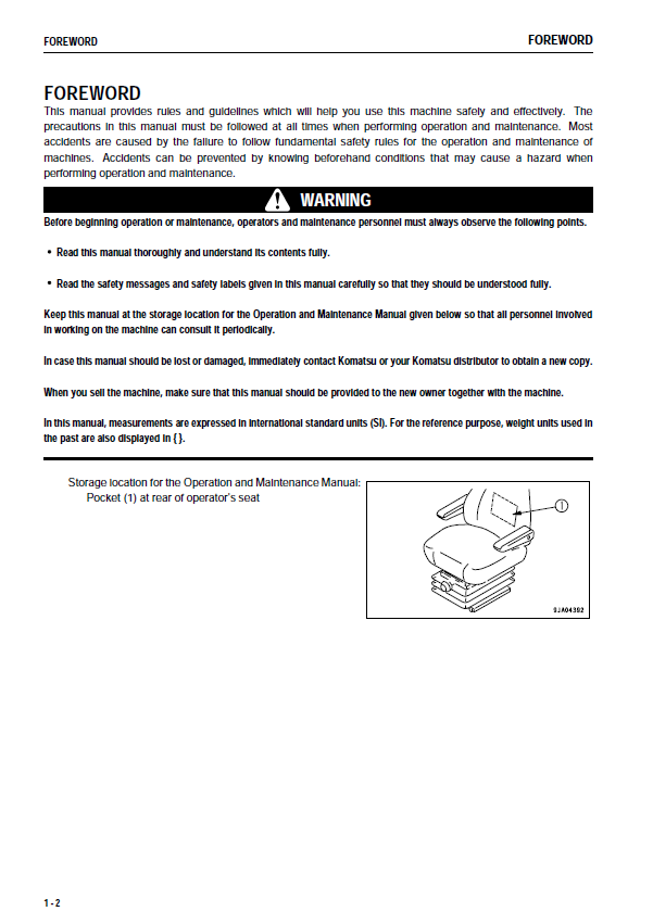 KOMATSU WA200L-5 WHEEL LOADER OPERATION & MAINTENANCE MANUAL PDF