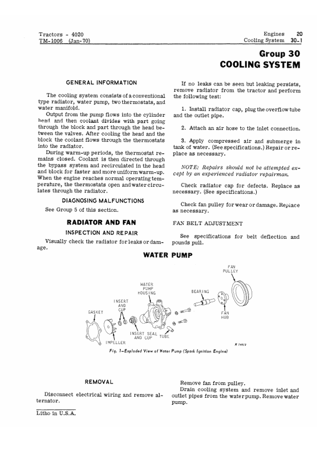 JOHN DEERE 4000 AND 4020 TRACTOR TECHNICAL MANUAL TM1006