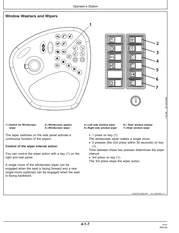 JOHN DEERE 1710D FORWARDER OPERATOR MANUAL OMF070285
