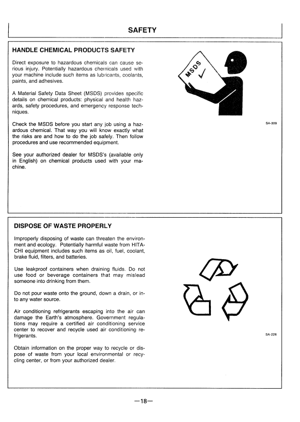 HITACHI EX100WD-3 WHEELED EXCAVATOR OPERATOR MANUAL EM11J12