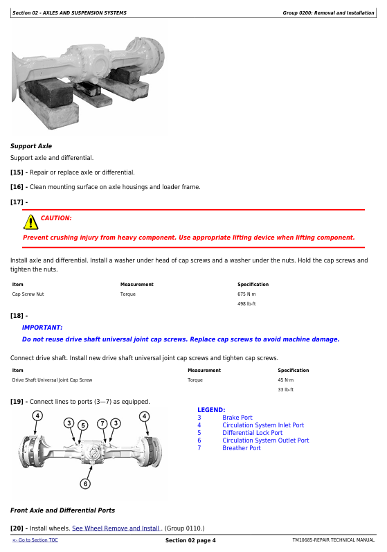 JOHN DEERE 444K WITH ENGINE 4045HDW54 (T3) 4WD LOADER REPAIR TECHNICAL MANUAL TM10685