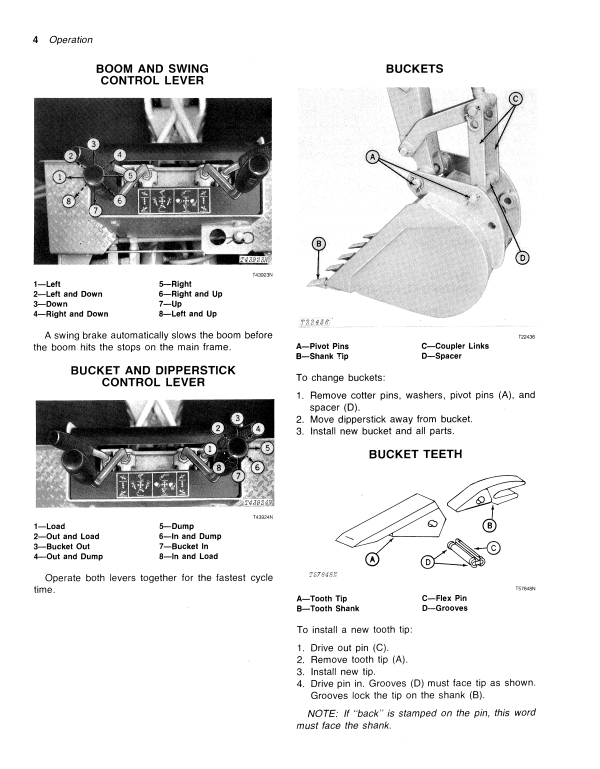 JOHN DEERE 9250A, 9450 AND 9550 BACKHOE OPERATOR MANUAL OMT73799
