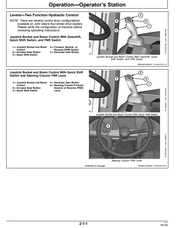 JOHN DEERE 724K 4WD LOADER OPERATOR MANUAL OMT346596X19