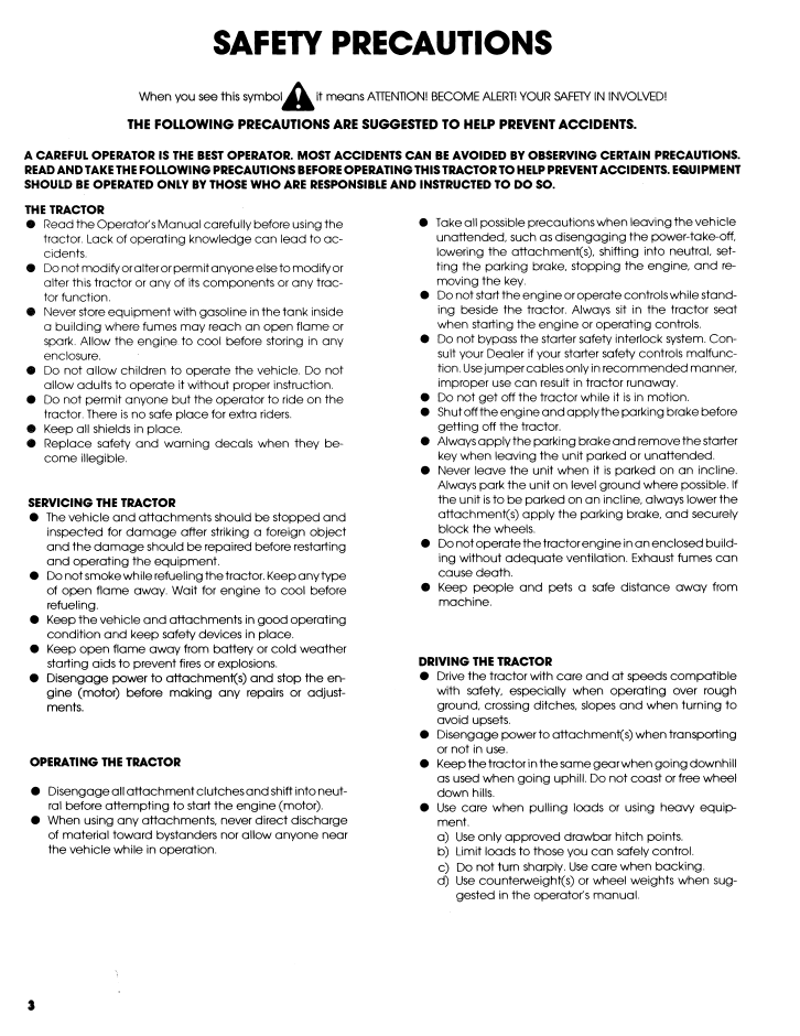 NEW HOLLAND FORD LGT 17 GARDEN TRACTOR OPERATOR MANUAL 42001710 PDF
