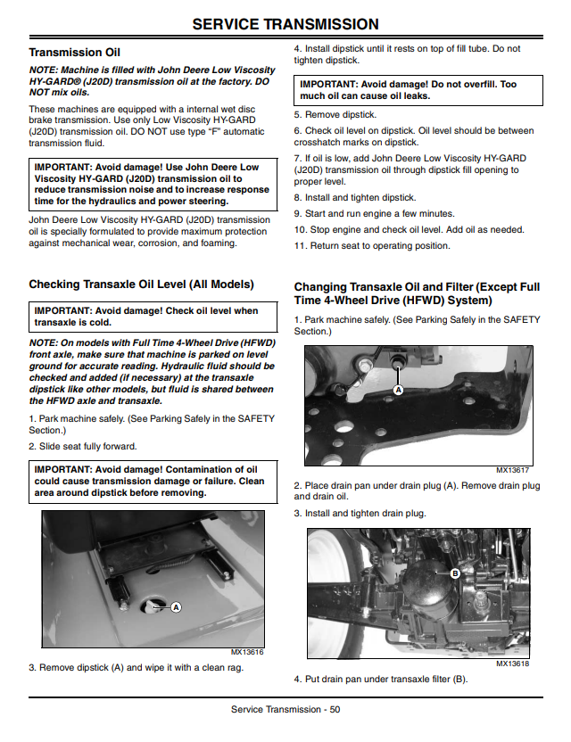JOHN DEERE SELECT SERIES™ TRACTOR X740, X748, X749 ULTIMATE™ SERIES OPERATOR MANUAL OMM161202