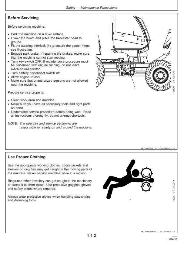JOHN DEERE 1270D HARVESTER OPERATOR MANUAL OMF063723