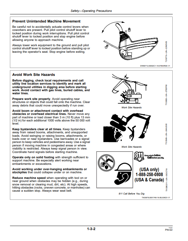 JOHN DEERE 85D EXCAVATOR OPERATOR MANUAL OMT239670