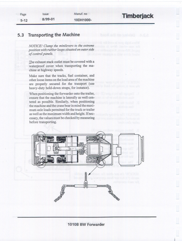 JOHN DEERE 1010B 8W FORWARDER OPERATOR MANUAL F057651