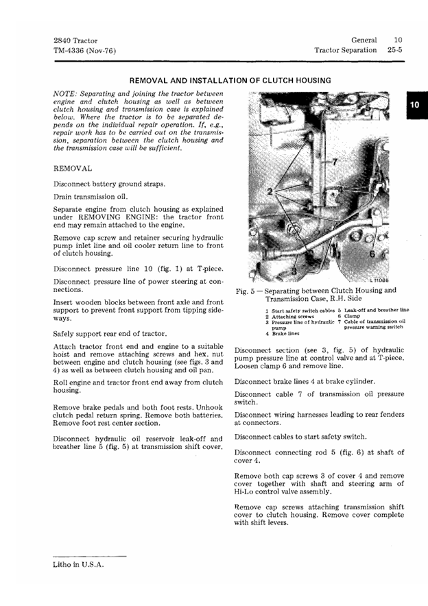 JOHN DEERE 2840 TRACTOR TECHNICAL MANUAL TM4336