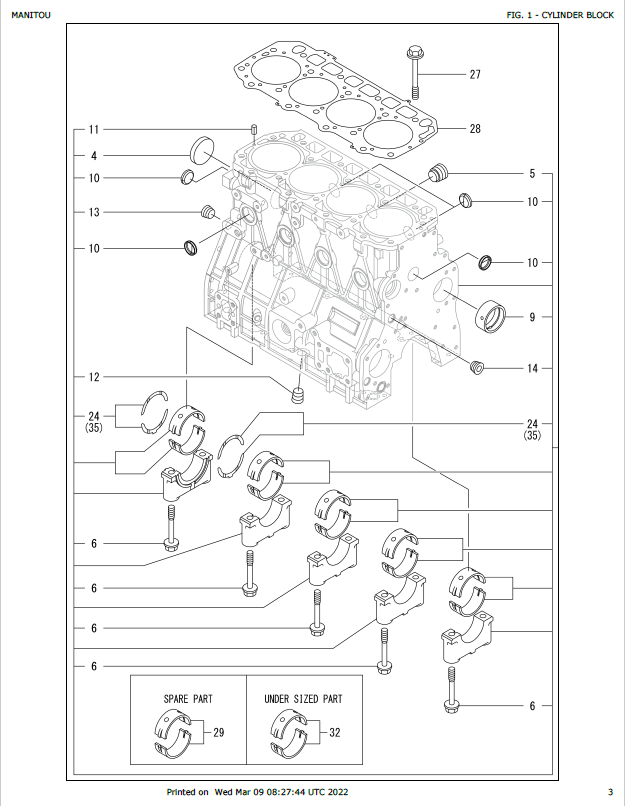 50940213 MUSTANG 4TNV98-ZWBV2 Engine Parts Manual PDF