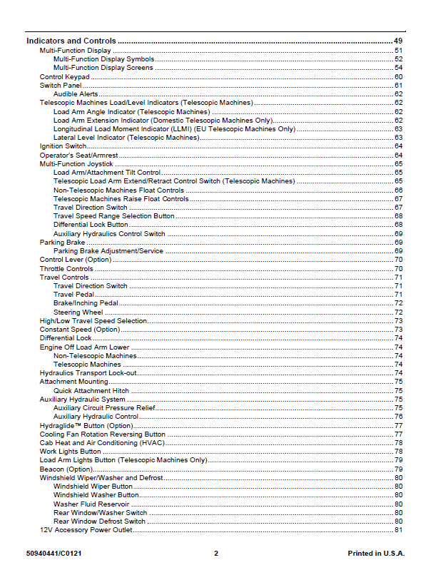 50940441 MUSTANG GEHL MANITOU Articulated Loader Workshop Manual PDF