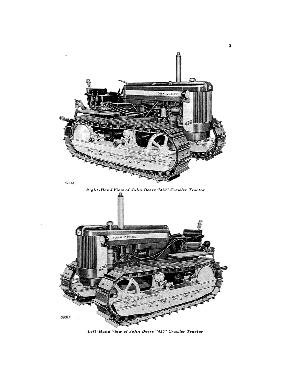 JOHN DEERE 420 CRAWLER TRACTOR OPERATOR MANUAL OMT42757