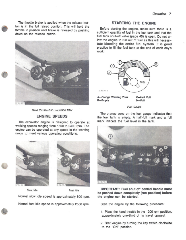 JOHN DEERE JB690-B EXCAVATOR OPERATOR MANUAL OMT53764