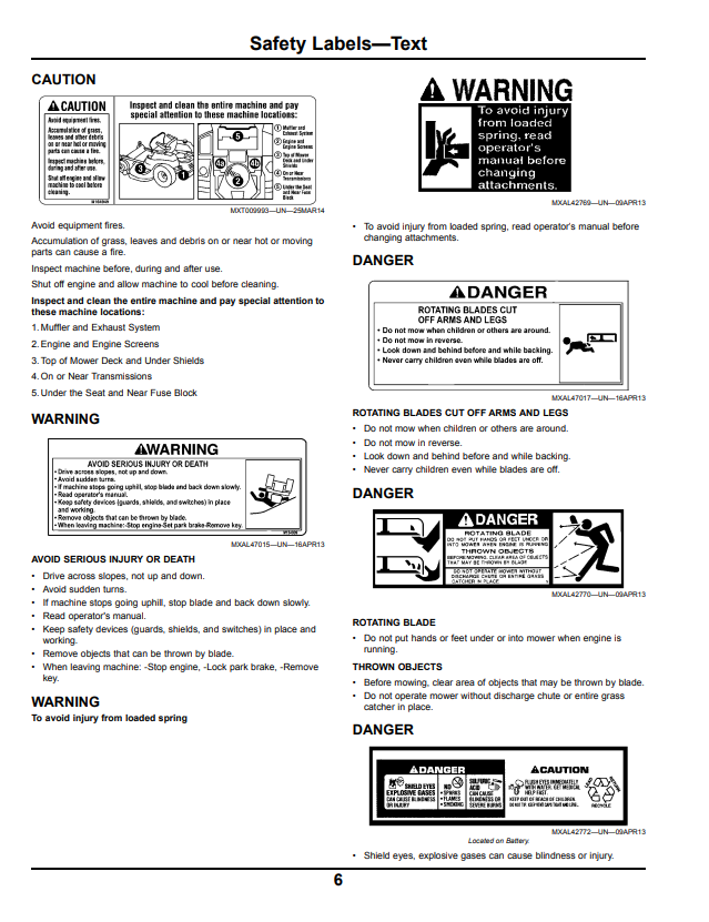 JOHN DEERE Z425, Z445, Z465, Z645, Z655 AND Z665, Z400 AND Z600 SERIES EZTRAK™ OPERATOR MANUAL OMM170186