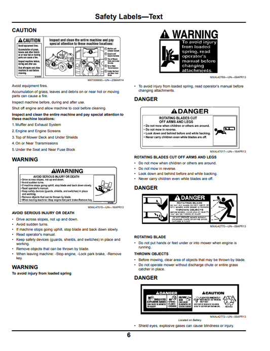 JOHN DEERE Z425, Z445, Z465, Z645, Z655 AND Z665, Z400 AND Z600 SERIES EZTRAK™ OPERATOR MANUAL OMM170186