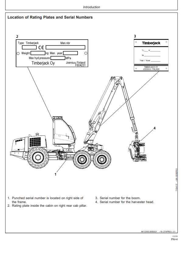 JOHN DEERE 1470D HARVESTER OPERATOR MANUAL OMF063730