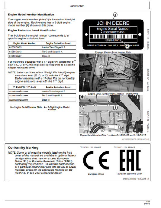 JOHN DEERE 370E, 410E AND 460E ARTICULATED DUMP TRUCK OPERATOR MANUAL OMT284806