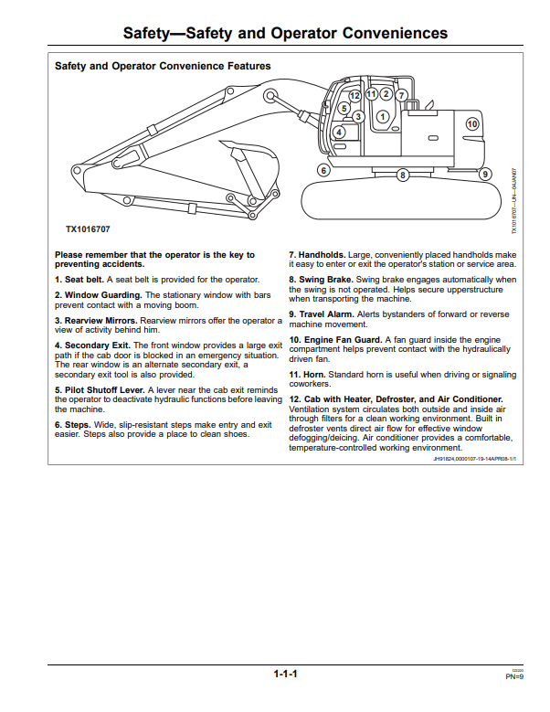 JOHN DEERE 135D EXCAVATOR OPERATOR MANUAL OMT239673