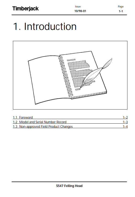 JOHN DEERE S547 STT DISC SAW FELLING HEAD OPERATOR MANUAL OMF289031