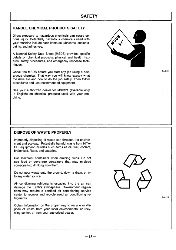HITACHI EX100WD-3C WHEELED EXCAVATOR OPERATOR MANUAL EM11L13