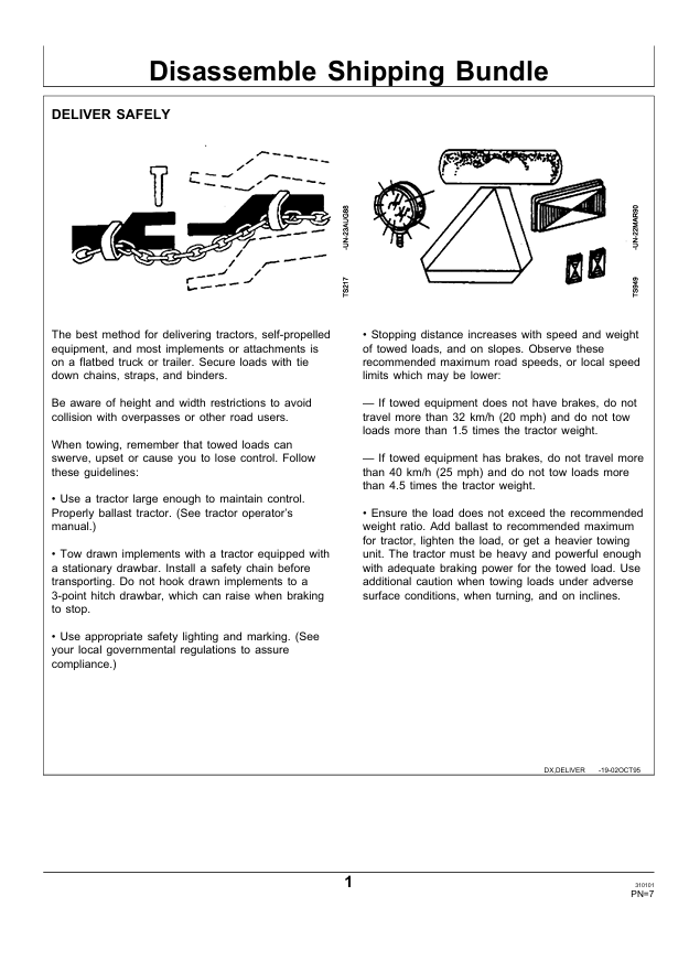 JOHN DEERE 20 ROUND BALE ACCUMULATOR PRE DELIVERY INSTRUCTION MANUAL PDIE91731