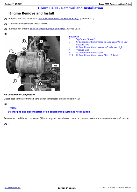 JOHN DEERE 335D MOUNT LOG LOADER REPAIR TECHNICAL MANUAL TM11720