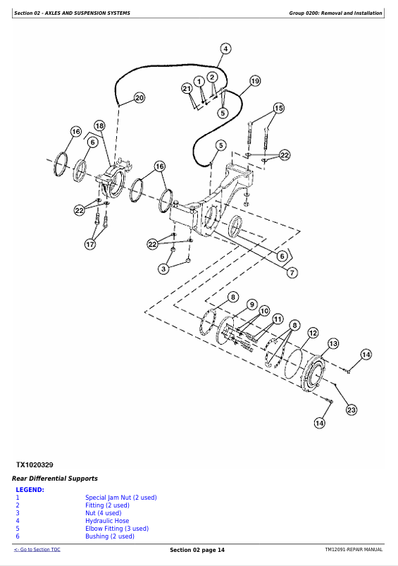 JOHN DEERE 444K 4WD LOADER WITH ENGINE 4045HDW56 (IT4) REPAIR MANUAL TM12091