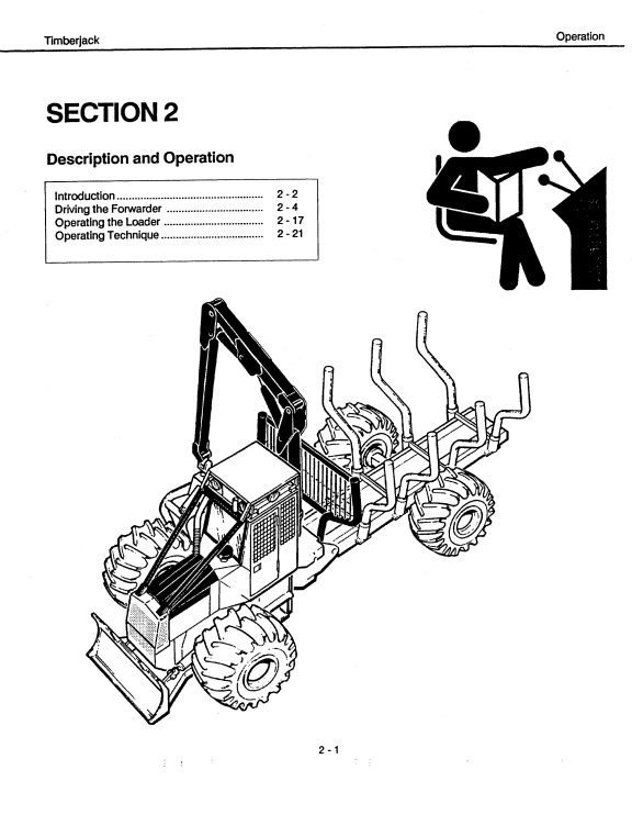 JOHN DEERE 230A SERIES FORWARDER OPERATOR MANUAL AC5390