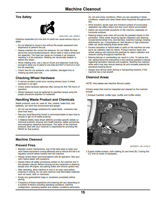 JOHN DEERE Z425, Z445, Z465, Z645, Z655 AND Z665, Z400 AND Z600 SERIES EZTRAK™ OPERATOR MANUAL OMM170186