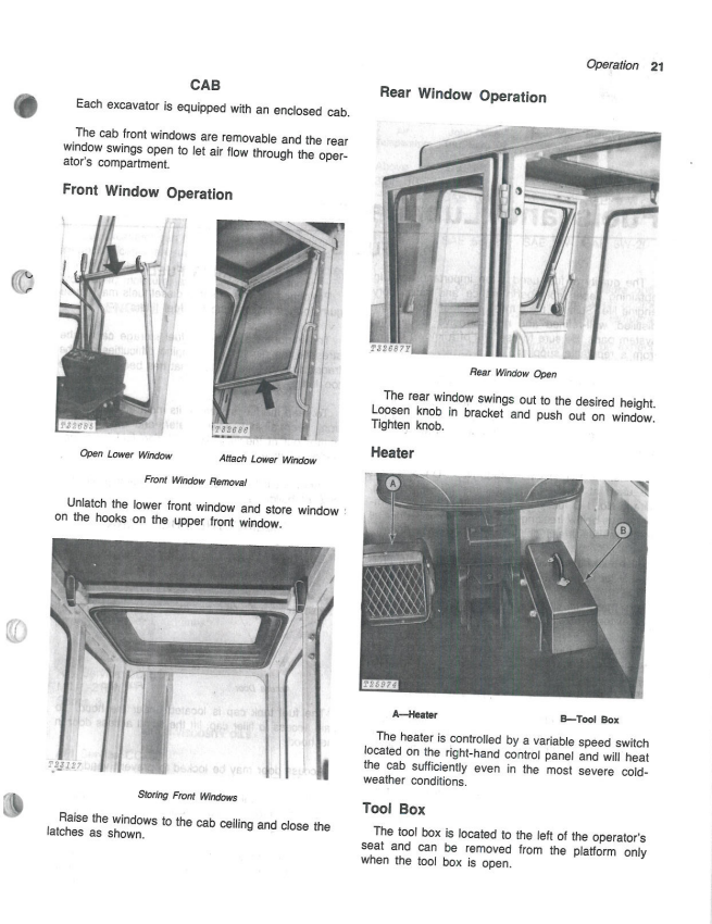 JOHN DEERE JB690-B EXCAVATOR OPERATOR MANUAL OMT53764