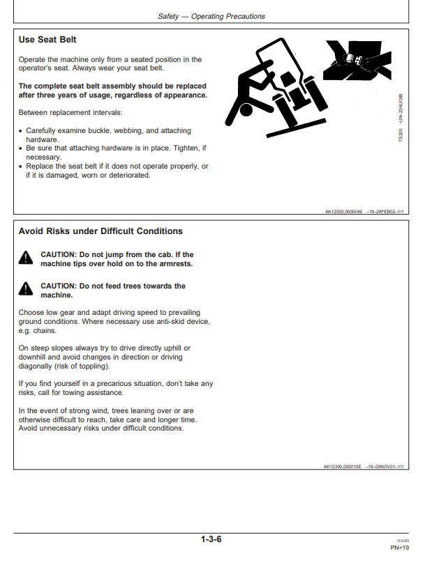 JOHN DEERE 1470D HARVESTER OPERATOR MANUAL OMF063730