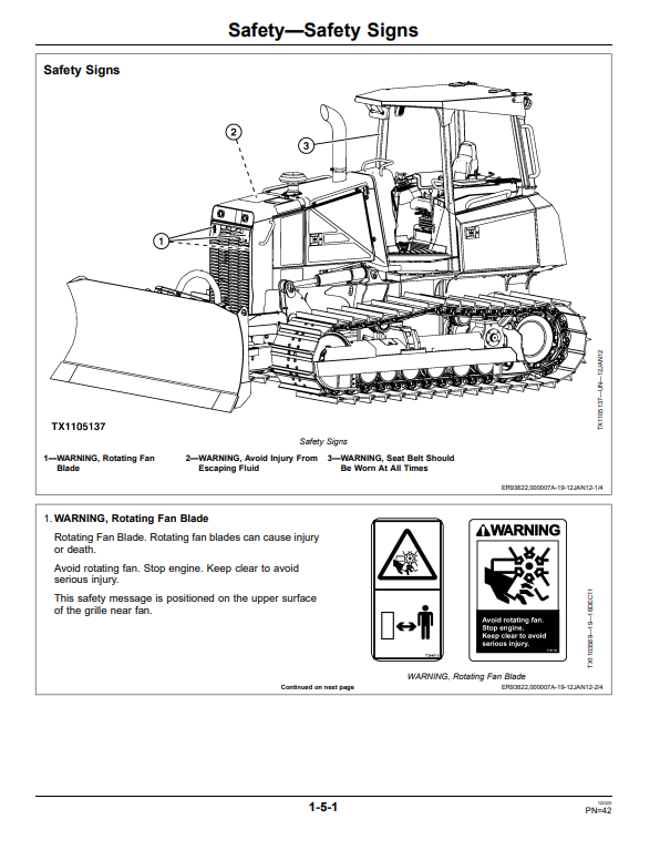 JOHN DEERE 700K CRAWLER DOZER OPERATOR MANUAL OMT288306