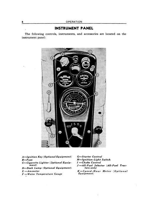 JOHN DEERE 420 CRAWLER TRACTOR OPERATOR MANUAL OMT42757