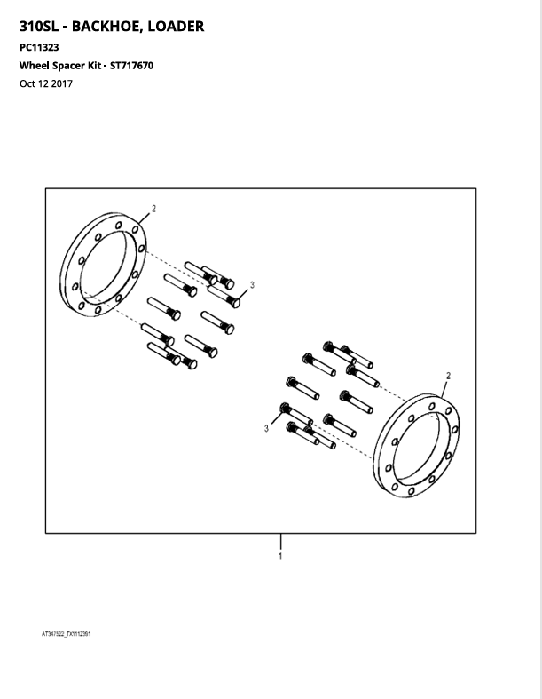 JOHN DEERE 310SL-BACKHOE LOADER PARTS CATALOG MANUAL PC11323