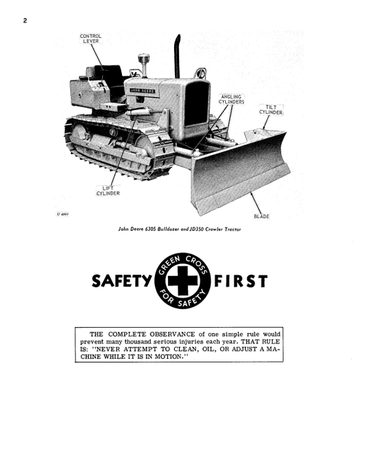 JOHN DEERE 6305 BULLDOZER OPERATOR MANUAL OMT25092
