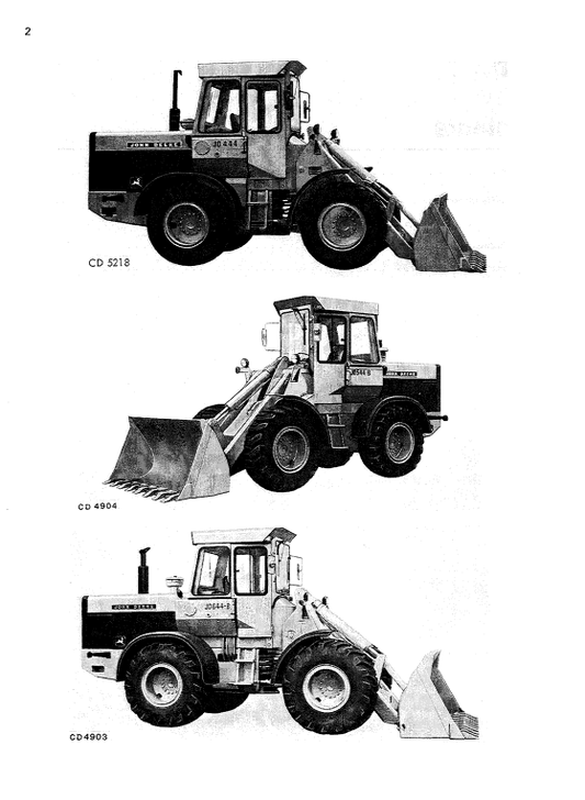 JOHN DEERE JD444, JD544B AND JD644B LOADER OPERATOR MANUAL OMCD15272
