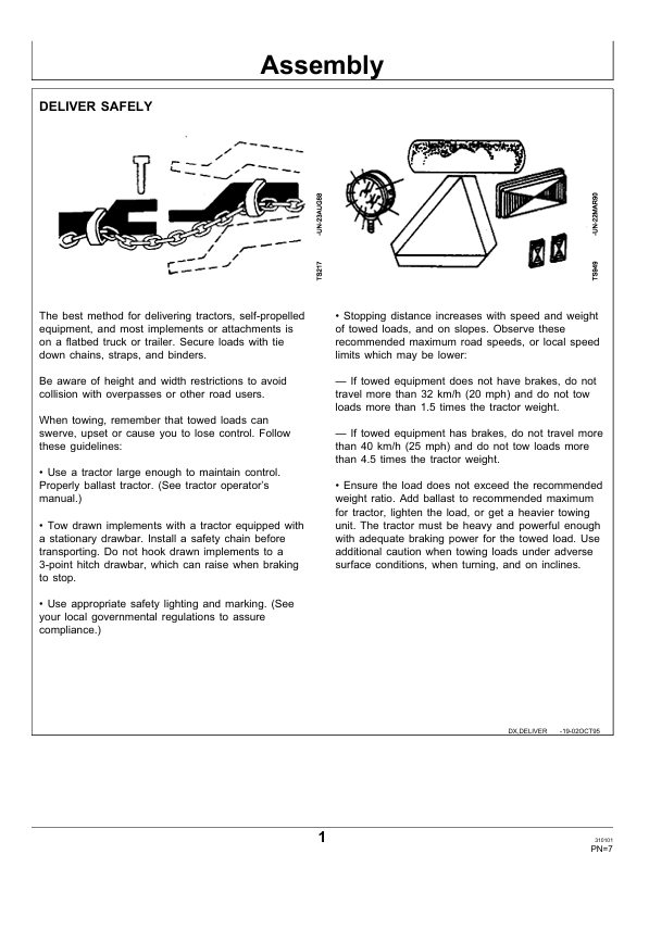 JOHN DEERE FORAGE HARVERSTER 3950, 3970 PDIE95203 K8 PRE DELIVERY INSTRUCTION MANUAL